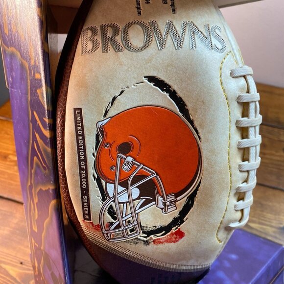1999 Cleveland Browns Limited Edition Series M Football NFL with box - Picture 6 of 9